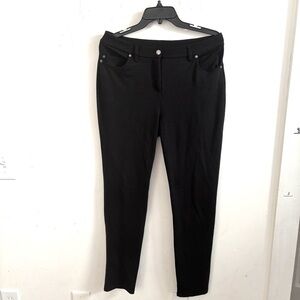Elie tahari womens stretchy black skinny pants 10